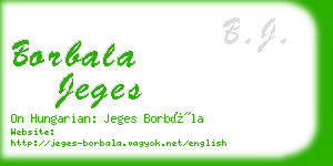 borbala jeges business card